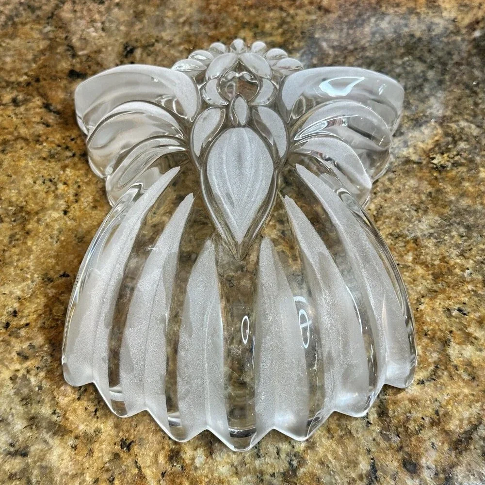 Gorham Crystal‎ Holiday Traditions Angel Of Peace 8.5 Inch Candy Dish NWT Box